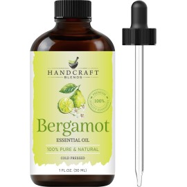 Handcraft Blends Bergamot Essential Oil - 1 Fl Oz - 100% Pure and Natural - Premium Grade Essential Oil for Diffuser and Aromatherapy, Skin, Massage, Candle and Soap Making Fragrance