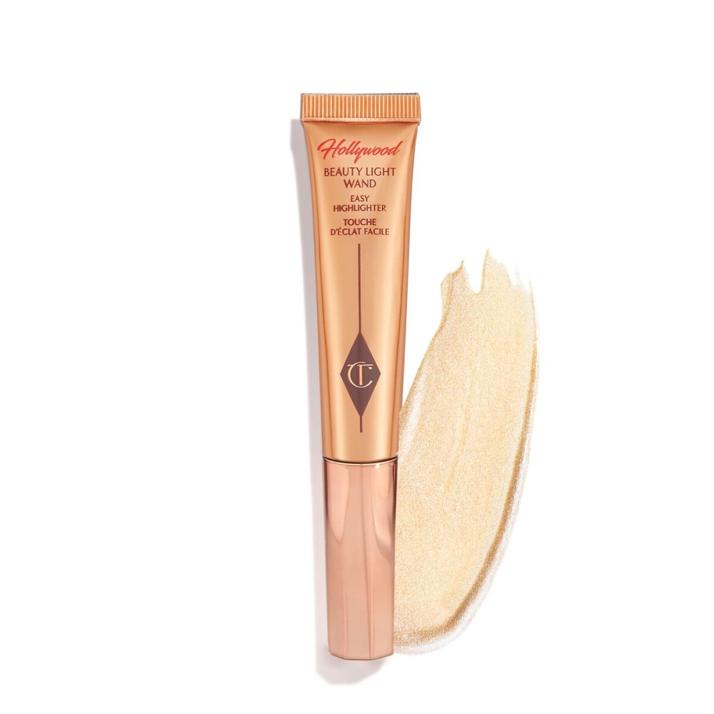 Charlotte Tilbury Beauty Light Wand Liquid Highlighter Makeup - Soft-Focus Highlighter & Blush for Cheeks - Pearlescent, Weightless Radiant Finish - Spotlight
