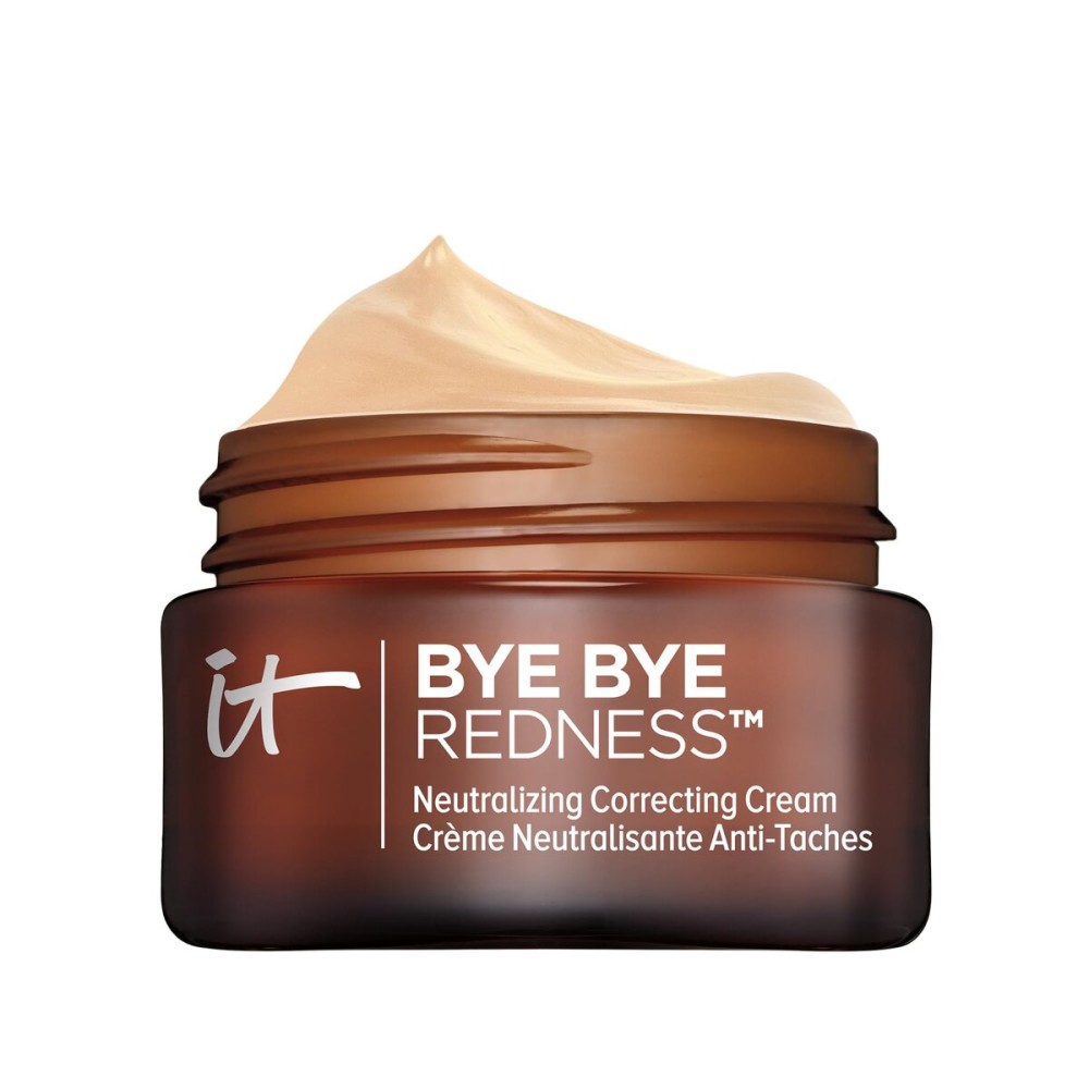 IT Cosmetics Bye Bye Redness Full Coverage Color Correcting Cream (Light Beige) - Redness Neutralizing Tinted Face Moisturizer, 12HR Hydration, Hyaluronic Acid, Colloidal Oatmeal - 0.37 fl oz