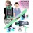 SKITCH Complete Skateboard for Kids 8-10 Year Old Beginner Boys Children Youth Teens Gift Set 22 Inch Penny Board Mini Cruiser ABEC 9 Bearings Black Skateboards Backpack Skate Tool (Mint Green LED+)
