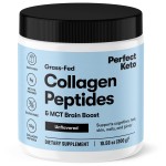 Perfect Keto Collagen Peptides Protein Powder with MCT Oil, Hydrolyzed Collagen, Type I & III Supplement, Gluten Free, Grass Fed, Low Carb, Keto Coffee Creamer, Collagen for Women & Men, Unflavored