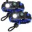 Nexfinity One Survival Paracord Bracelet - Tactical Emergency Gear Kit with SOS LED Light, 550 Grade, Adjustable, Multitools, Fire Starter, Compass, and Whistle - Set of 2 (Blue)