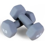 Fitvids Neoprene Dumbbell Hand Weights - Anti-Slip - (9-Pound, Pair) - (9-Pound, Pair)