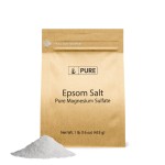 Pure Original Ingredients Epsom Salt Pure Magnesium Sulfate, Food Grade, Soaking Solution (1 Pound)