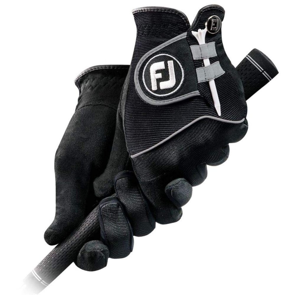 FootJoy New RAINGRIP Pair Golf Gloves Regular Black RH Medium