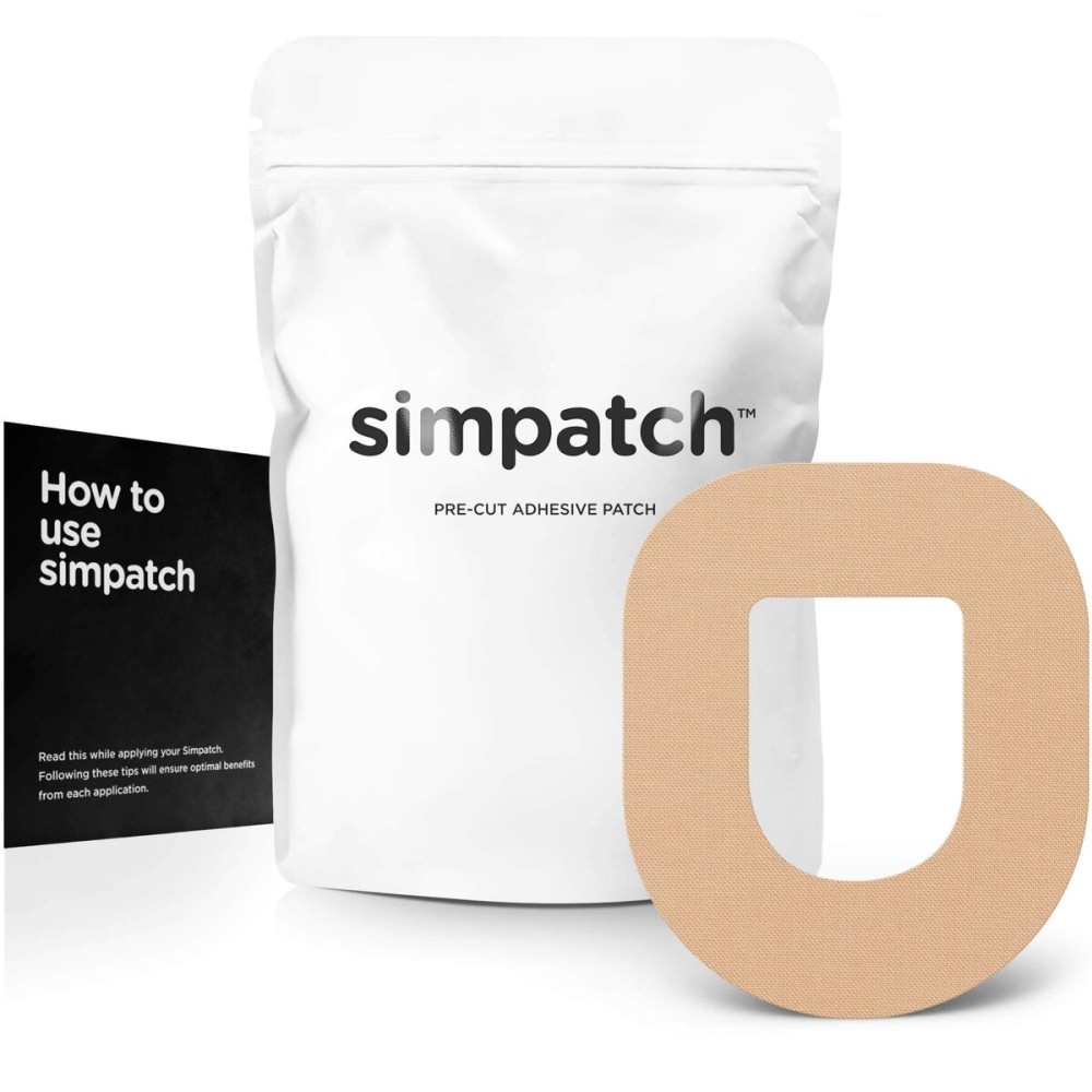 SIMPATCH - OmniPod Adhesive Patch (25-Pack) - Waterproof Adhesive, CGM Tape - Multiple Color Options (Biege)