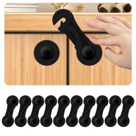 Child Proof Cabinet Locks-(10-Pack) - Child Locks For Cabinets And Drawers,Easy To Install (No Drilling) For Drawers, Cabinet Seat, Toilet Seat, Fridge, Oven, Appliances