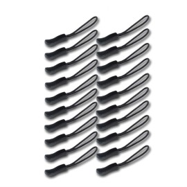 DYZD Durable Zipper Pulls Tab Zipper Tags Cord Pulls Extension Zip Fixer for Backpacks, Jackets, Luggage, Purses, Handbags (Black,20 PCS)