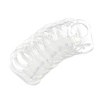 Sutoyuen 10 Clean Food Grade Transparent Silicone Adapter Rings Holder for Button Style Maam Dummy Baby Pacifier Soother Teething Ribbon Clip