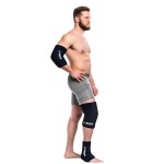 FreezeSleeve Ice and Heat Therapy Sleeve | Reusable Ice Pack Flexible Gel Compression Sleeve for Pain Relief and Recovery of Elbow Knee Ankle Leg Wrist Injuries | Black X Large