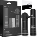 The Rich Barber N\'Hance Pro Barber Kit II - 4-in-1 Hair & Beard Styling Set with Keratin-Infused Hair Building Fibers, Style Hold Spray, Applicator Pump, Application Card - Hairline & Edge Enhancer