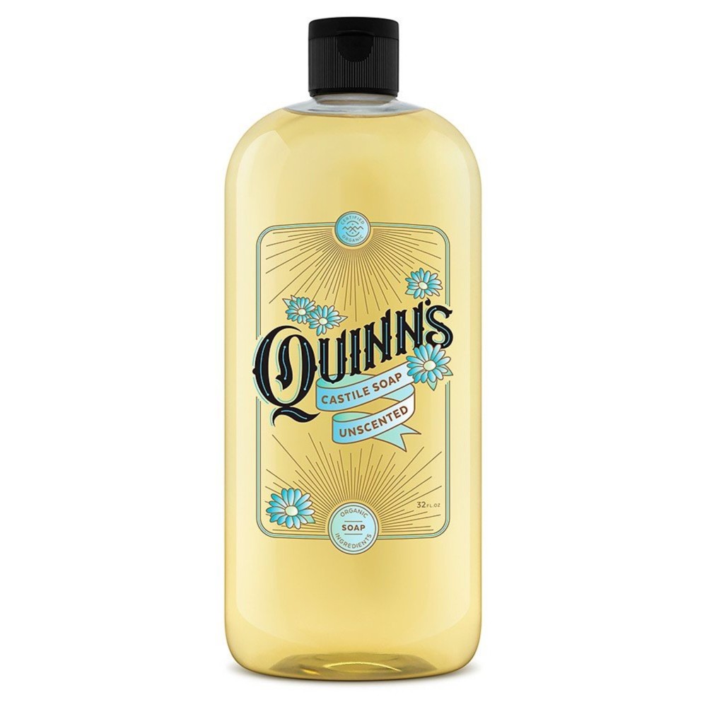 Quinn\'s Pure Castile Organic Liquid Soap, 32 ounce (Unscented)