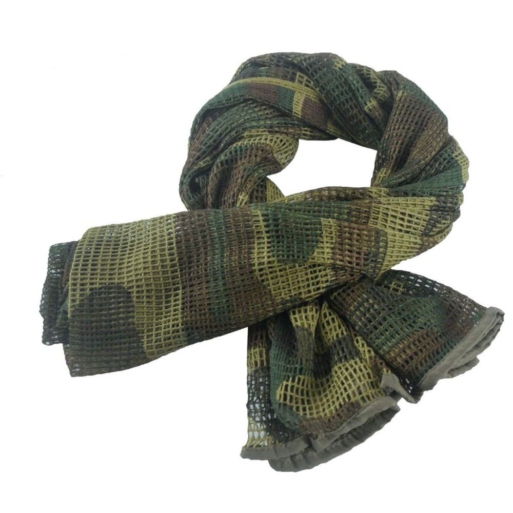 HYOUT Tactical Military Neck Scarves Woodland Camo Scarf Sniper Veil Desert Shemagh for Wargame Outdoor Sports