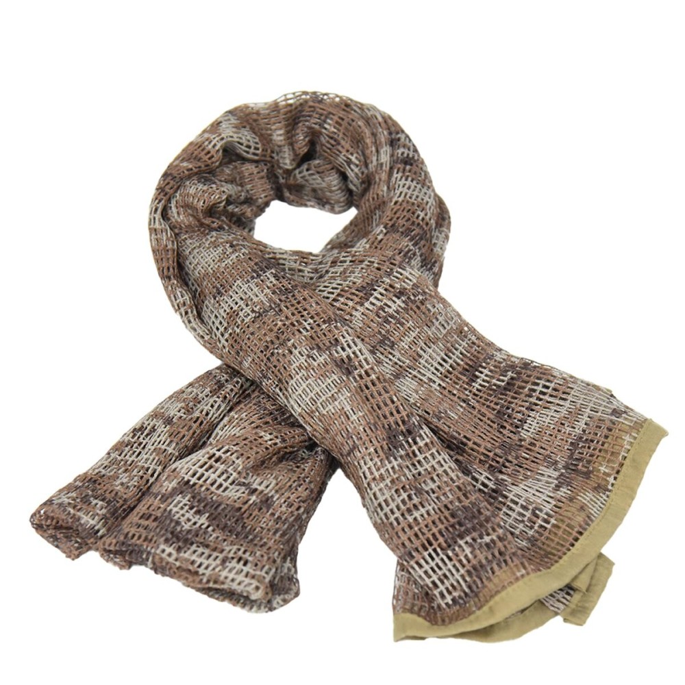 HYOUT Tactical Military Neck Scarves Woodland Camo Scarf Sniper Veil Desert Shemagh for Wargame Outdoor Sports