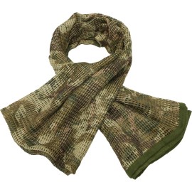 HYOUT Tactical Military Neck Scarves Woodland Camo Scarf Sniper Veil Desert Shemagh for Wargame Outdoor Sports