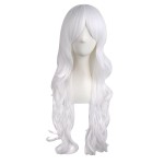 MapofBeauty 28/70cm Charming Women\'s Long Curly Full Hair Wig (White)