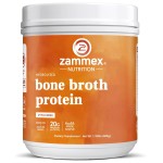 Zammex Pure Grass Fed Beef Bone Broth Protein Powder,20g Protein, Hydrolyzed Collagen Supplement for Healthy Skin,Nails,Hair,Joints, Non-GMO,Gluten Free,Paleo & Keto Friendly, Great in Soup