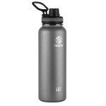 Takeya Originals 40 oz Vacuum Insulated Stainless Steel Water Bottle with Spout Lid, Graphite