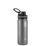Takeya Originals 18 oz Vacuum Insulated Stainless Steel Water Bottle with Spout Lid, Graphite