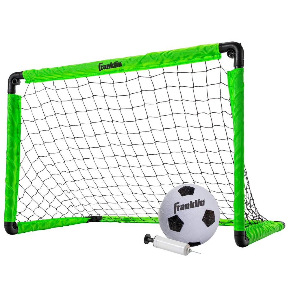 Franklin Sports 3\' Insta Soccer Goal Set, Neon Green, 36 x 24 x 24
