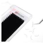 BEYELIAN Flat Eyelash Extension, Ellipse Lash Extensions 0.15 D Curl 14mm 16 Rows Matte Black Eyelash Extension Supplies Classic Lash Extensions Individual Eyelashes Salon Use