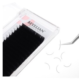 BEYELIAN Eyelash Extensions, Individual Lashes, 0.15mm D Curl 15mm Super Matte Classic Lash Extensions, Ellipse Flat Eyelash Extension, Light and Soft Natural Look for Professional Salon Use
