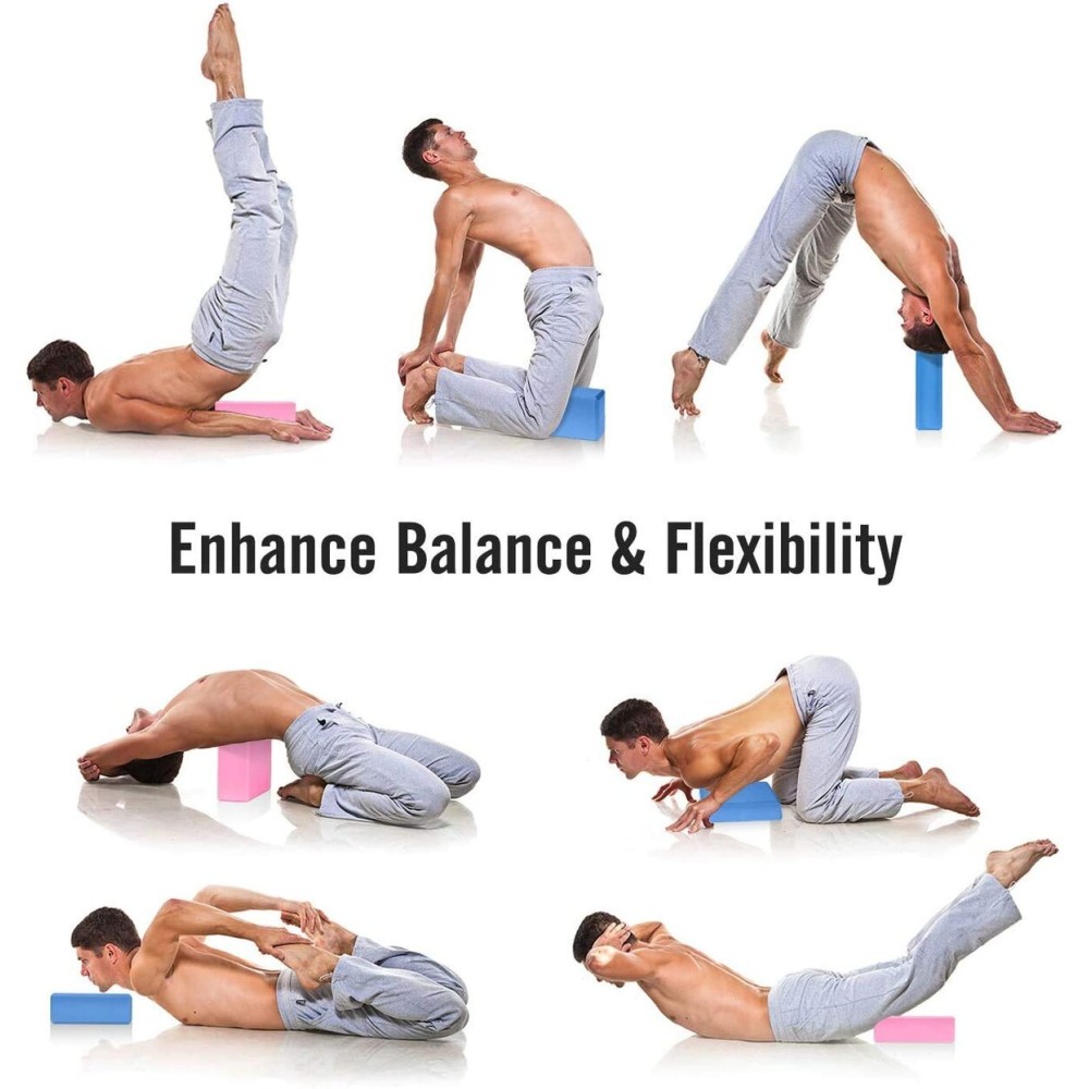 Gaiam Yoga Block - Supportive Latex-Free Eva Foam - Soft Non-Slip Surface with Beveled Edges for Yoga, Pilates, Meditation - Yoga Accessories for Stability, Balance, Deepen Stretches