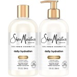 SheaMoisture Shampoo & Conditioner Set, Daily Hydration with Pure Coconut Oil - New Look, Improved Creamy Lather, Cruelty-Free, 13 Oz Ea
