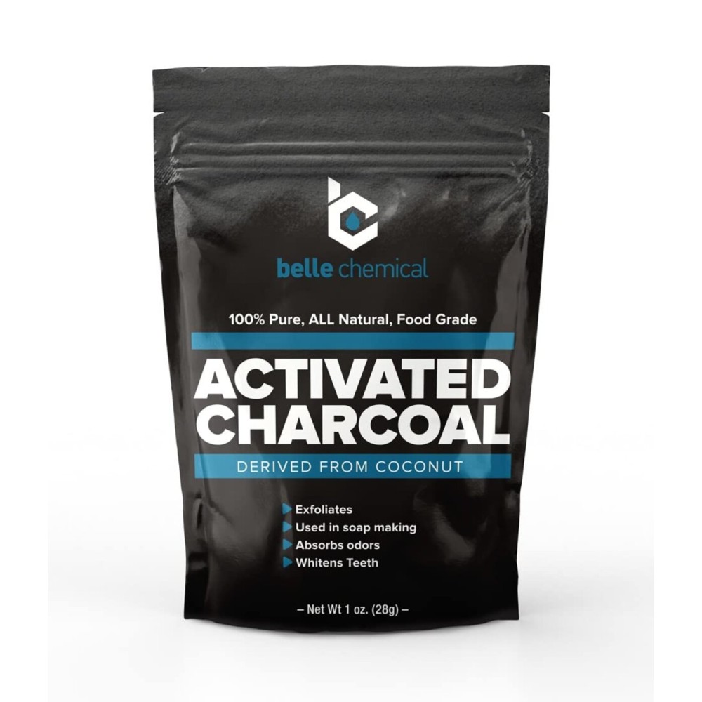 Organic Coconut Activated Charcoal Powder - Food Grade, Kosher - Teeth Whitening, Facial Scrub, Soap Making (1 Ounce to 5 pounds (1 Ounce)