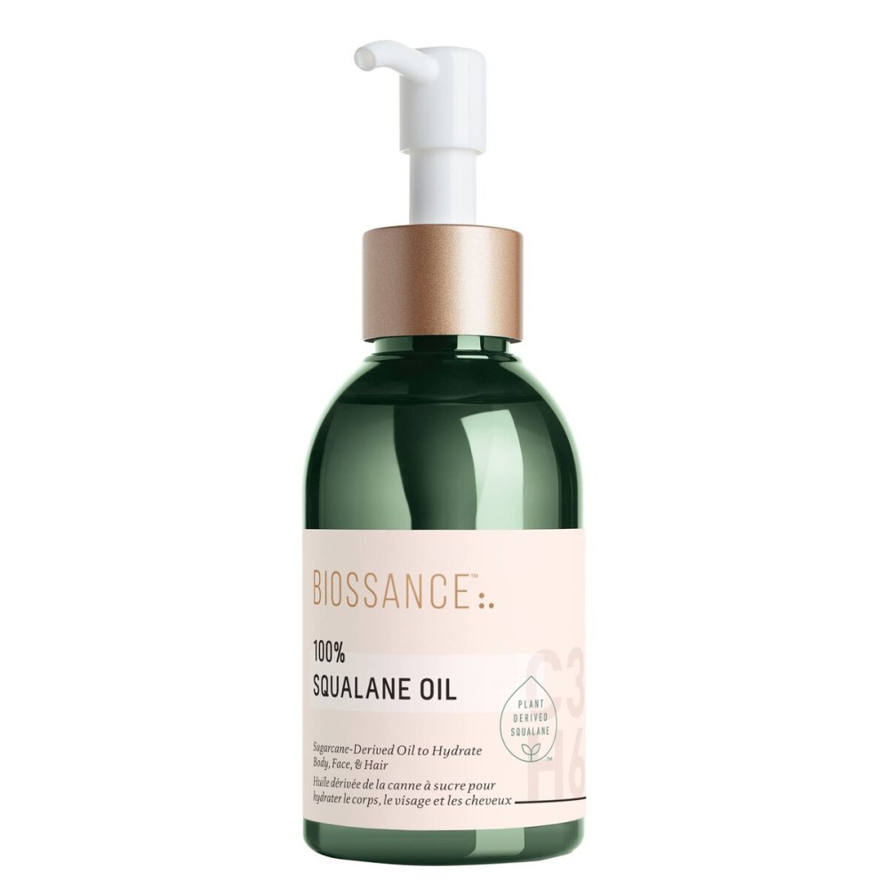 BIOSSANCE 100% Squalane Oil - Sustainable, Vegan Face Oil & Body Oil - Hydrating, Fast-Absorbing Moisturizer - Ideal for Oily Skin, Face, Hair - Organic Sugarcane-Derived Squalane, 3.3 ounces