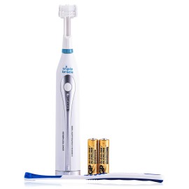 Triple Bristle GO 3-Sided Sonic Electric Toothbrush with Soft Nylon Bristles, Travel Brush for Kids, Adults, Autism and Special Needs