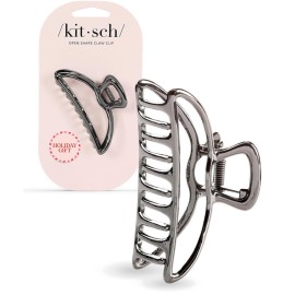 Kitsch Metal Hair Clips for Women - Durable & Elegant Metal Claw Clips, Perfect for Everyday Use & Special Occasions - Hematite | Ideal Gifts for Women, 1 Piece