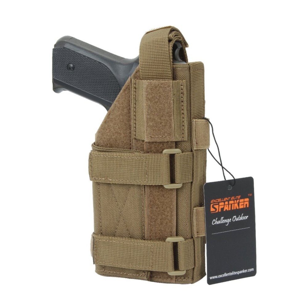 EXCELLENT ELITE SPANKER Pistol Universal Adjustable for Holster G17 G18 G19 G26 G34 M1911 XD-45acp CZ P-10C (Coyote Brown)