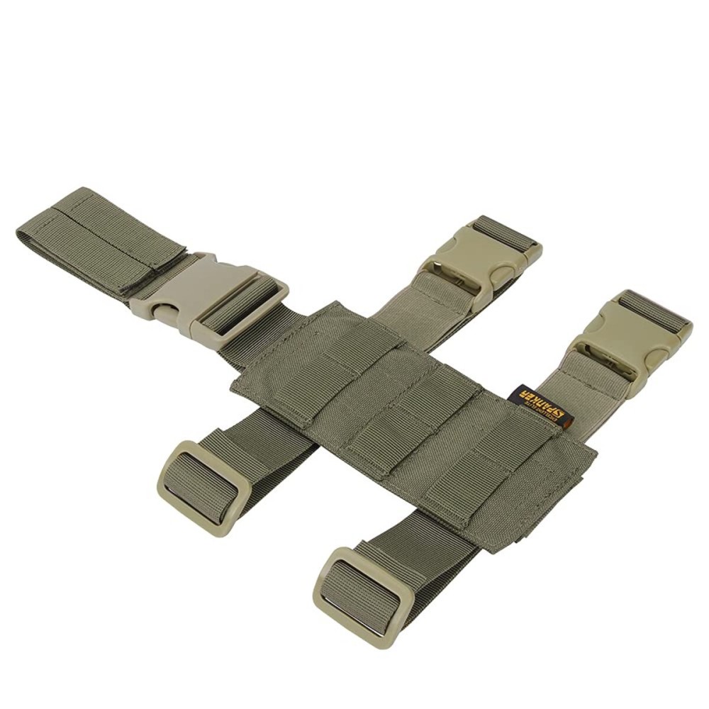 EXCELLENT ELITE SPANKER Tactical Drop Leg Holster Adjustable Drop Leg Platform Molle Module Universal Bag for Left/Right Leg(Ranger Green)