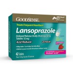 GoodSense Lansoprazole Delayed Release Orally Disintegrating Tablets 15 mg, Acid Reducer, Strawberry Flavor, 42 Count (Pack of 1)