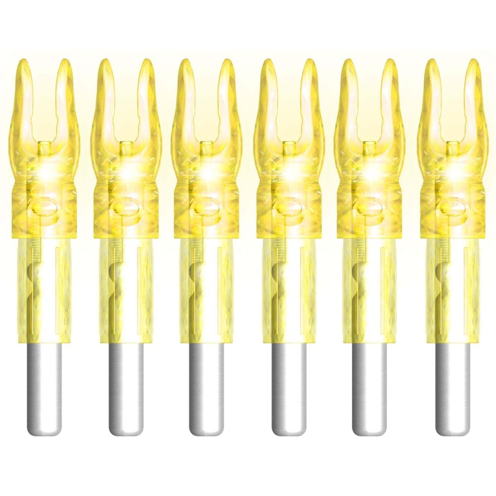 XHYCKJ 6PCS S Led Lighted Nocks for Arrows with .244 Inside Diameter,Screwdriver Included