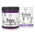 Relax Therapeutic Massage Lotion - All Natural Enriched with Lavender & Peppermint Essential Oils Perfect for Massage Therapy - Massage Cream for Full Body Massage - Brookethorne Naturals 8oz