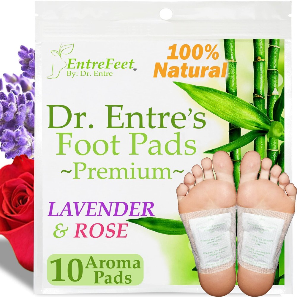 Dr. Entre\'s Foot Pads: Premium Natural Lavender & Rose Foot Patches | 10 Pack