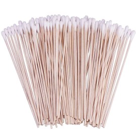 500 Count 6 Inch Long Cotton Swabs with Wooden Handles Cotton Tipped Applicator for Cleaning