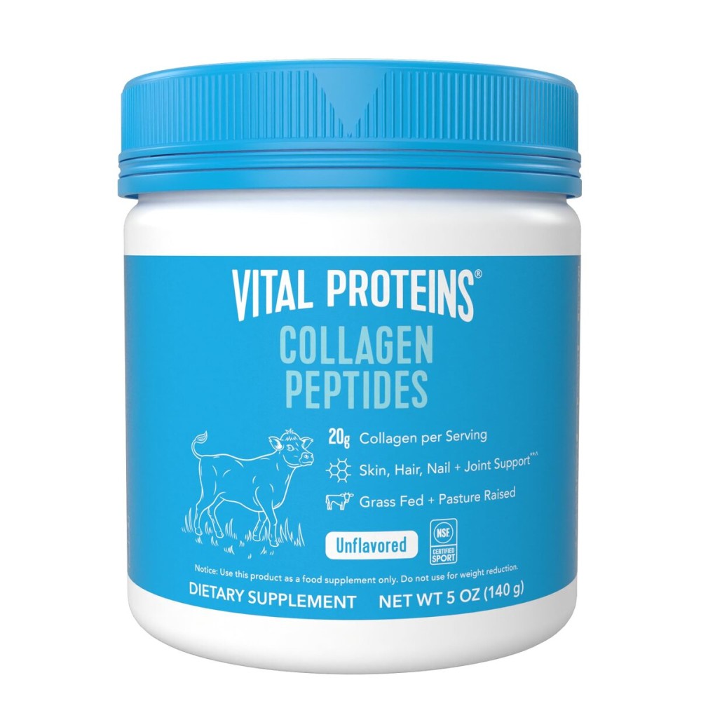 Vital Proteins Collagen Peptides Powder Supplement for Skin Hair Nail Joint Health or Support - Hydrolyzed Collagen - Unflavored, 7 Servings