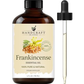 Handcraft Blends Frankincense Essential Oil - Huge 4 Fl Oz - 100% Pure and Natural - Premium Grade Essential Oil for Diffuser and Aromatherapy, Skin, Massage, Candle and Soap Making Fragrance