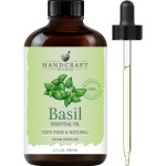 Handcraft Blends Basil Essential Oil - Huge 4 Fl Oz - 100% Pure and Natural - Premium Grade Essential Oil for Diffuser and Aromatherapy, Skin, Massage, Candle and Soap Making Fragrance