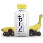 Huma Plus (Double Electrolytes) - Chia Energy Gel, BlackBerry Banana, 12 Gels - Stomach Friendly, Real Food Energy Gels
