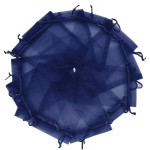 Wudygirl 100PCS Organza Bags 5X7 inch Navy Blue with Drawstring Jewelry Pouch Favor Wedding Favor Bags(Navy Blue 5x7\'\')