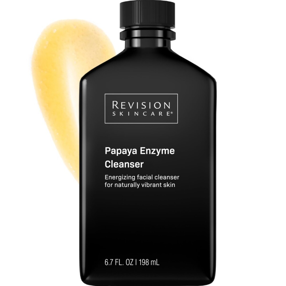 Revision Skincare Papaya Enzyme Cleanser, Energizing Facial Cleanser with Salicylic Acid, Soothing and Exfoliating, 6.7 fl oz