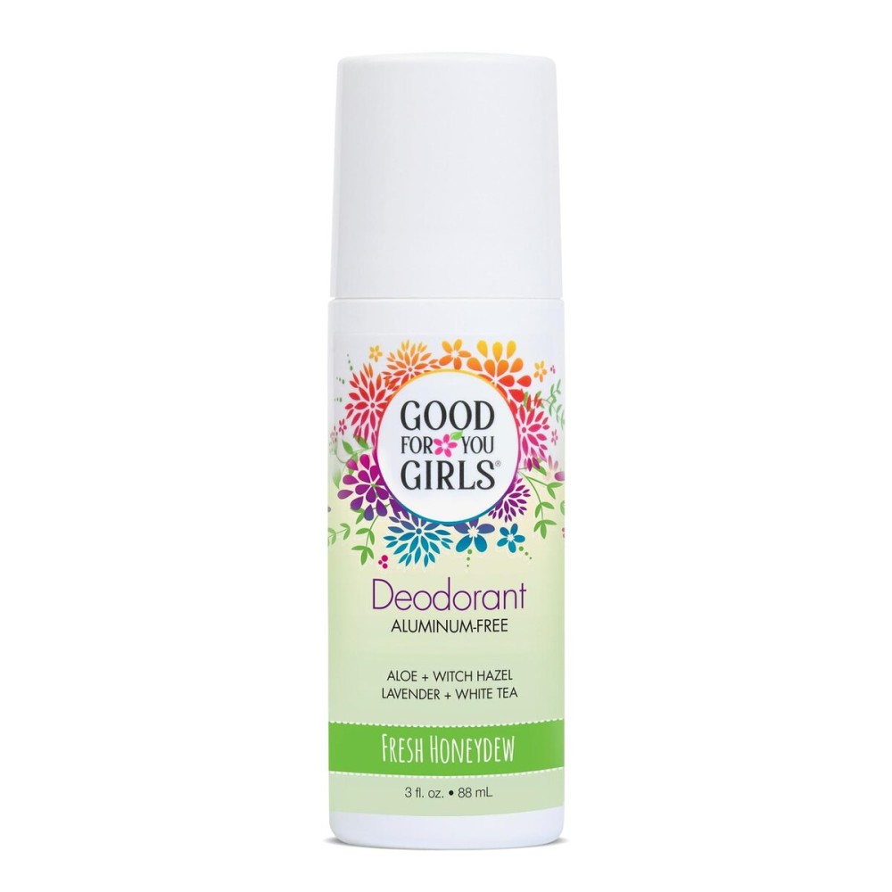 Good for You Girls Aluminum-Free, Natural & Vegan Deodorant for Kids, Preteens, Teens, Safe & Effective Odor Protection, Clear Roll-On, Natural Fragrance | Fresh Honeydew, 3 oz (Pack of 1)