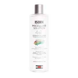 ISDIN Micellar 4-in-1 Facial Cleansing Water Solution - Hydrating and Cleansing Toner and Makeup Remover for Sensitive Skin, 13.5 FL OZ