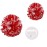 PUZINE 2pack 12 Cheerleading Pom Poms with New Handle for Team Spirit Sports Dance Cheering Kids AdultsRed and White