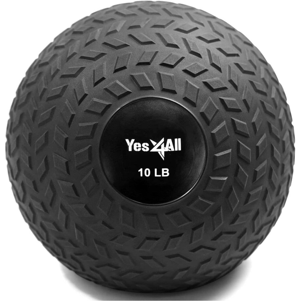 Yes4All Slam Balls, 10-40lb Medicine Ball Weight, Durable PVC Sand Filled Workout Dynamic Medicine Ball for Core Strengthen