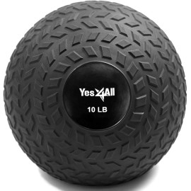 Yes4All Slam Balls, 10-40lb Medicine Ball Weight, Durable PVC Sand Filled Workout Dynamic Medicine Ball for Core Strengthen